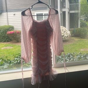 Beautiful baby pink dress with texture